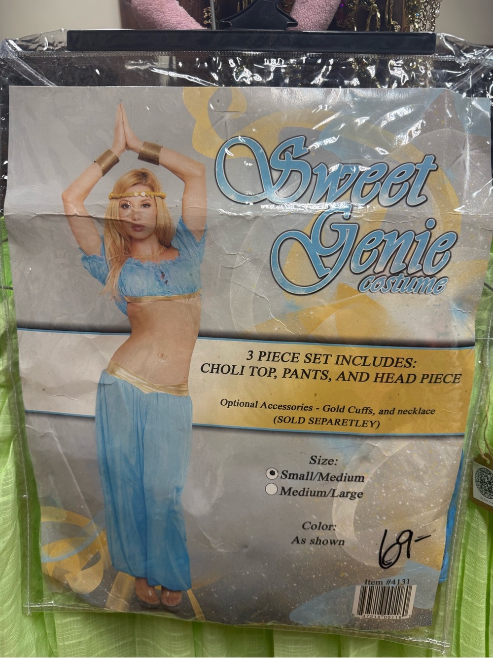 Women’s Costume Genie Set - Light Blue Halloween costume Bollywood dancer Geni